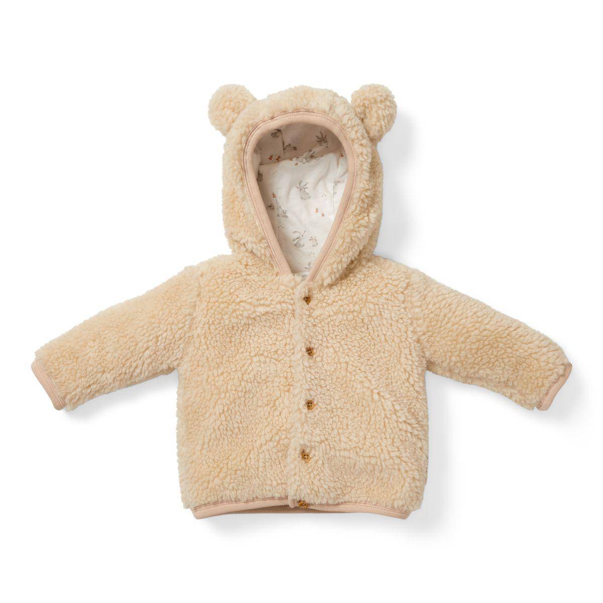 Little Dutch Teddy-Jacke Baby Bunny in Sand – Produktansicht