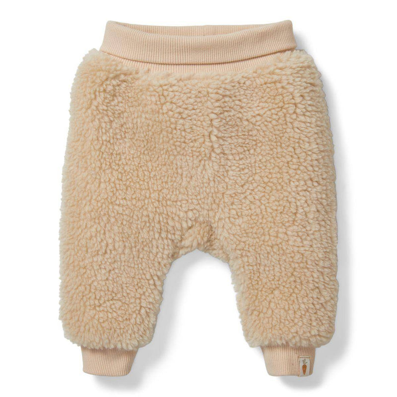 Little Dutch Teddy-Hose in Sand mit weicher Teddy-Außenseite und Jersey-Innenseite