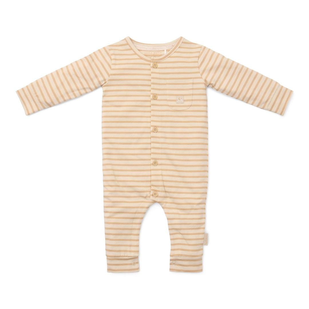 Einteiliger Baby-Pyjama Natural Stripes – Produktansicht