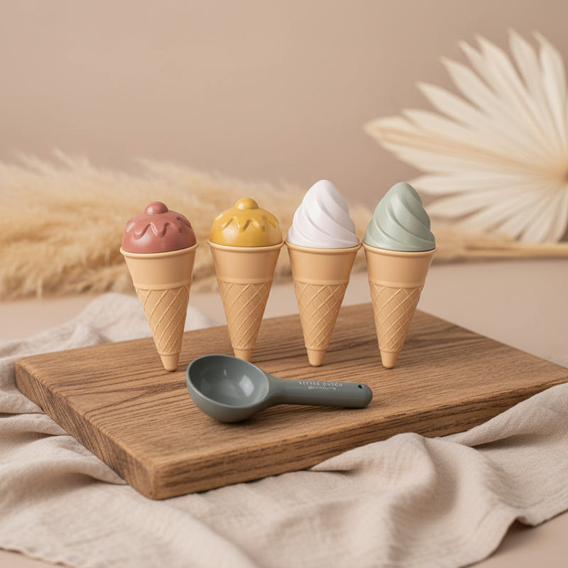 Little Dutch Eiscreme-Strandset Fresh Greens mit neun Teilen für Sandspiel