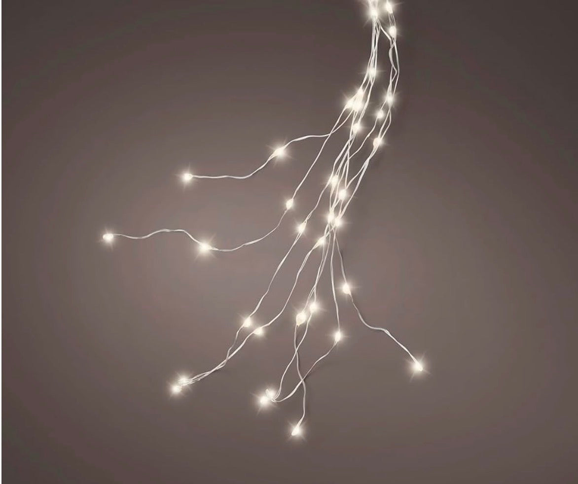 Micro-LED Weihnachtsbaumbeleuchtung mit 12 Strängen in Warmweiß