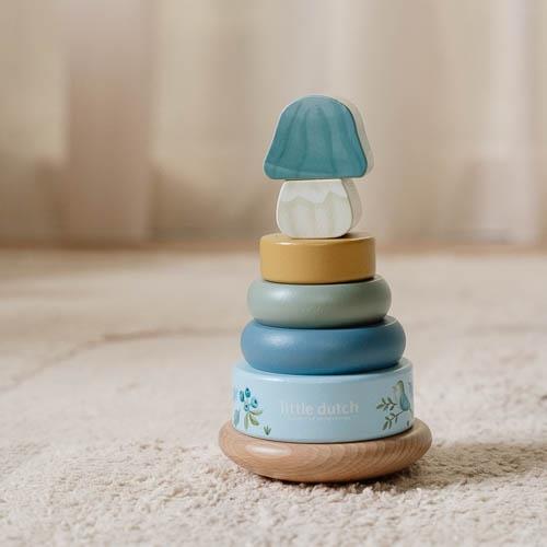 Torre de apilamiento de madera Forest Friends "Para el nacimiento" | Little Dutch