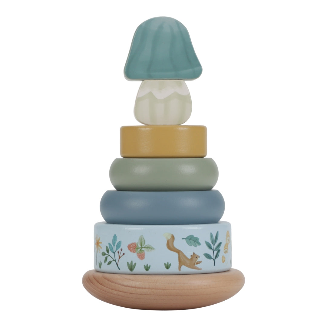 Torre de apilamiento de madera Forest Friends "Para el nacimiento" | Little Dutch