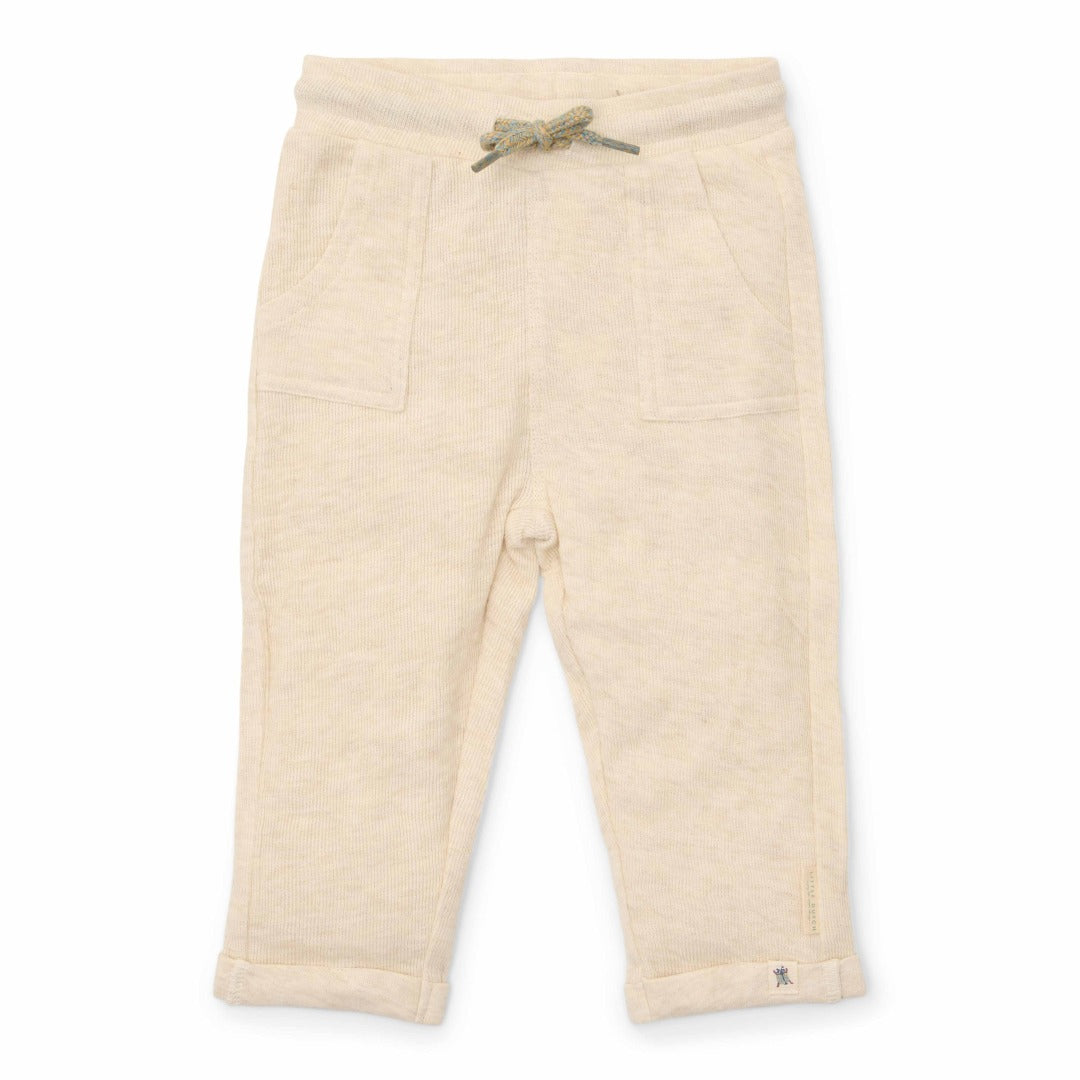 Jogginghose Birch von Little Dutch – sandfarbene Kinderhose aus Bio-Baumwolle