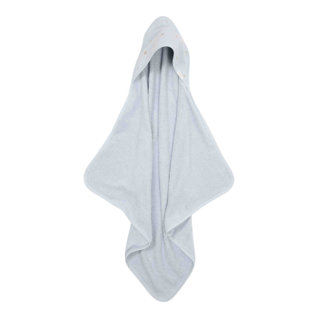 Besticktes Kapuzenhandtuch Blau 100 x 100 cm von Little Dutch