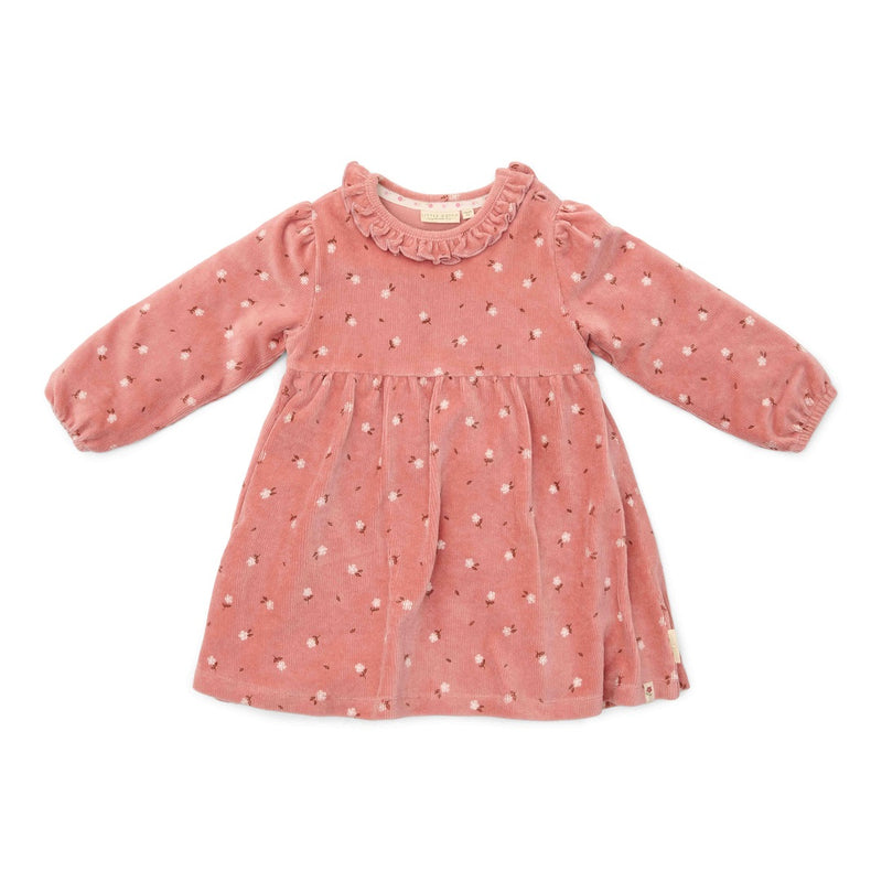 Langärmliges Baby-Kleid Warm Rose Flowers Größe 80