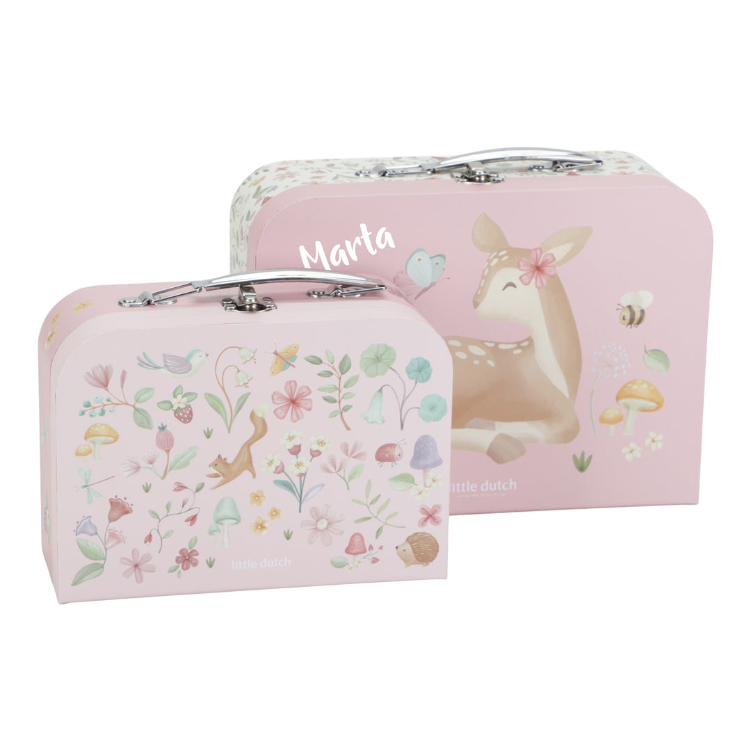 Fairy Garden Kofferset Rosa mit zwei Kinderkoffern – optional personalisierbar