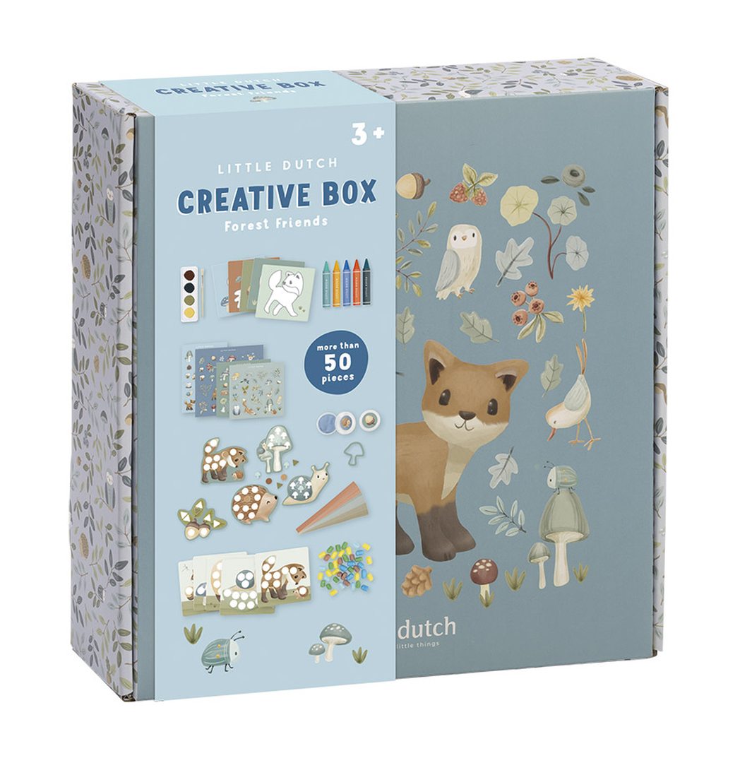 Little Dutch Kreativbox Forest Friends – Bastelset 24 × 24 × 6 cm