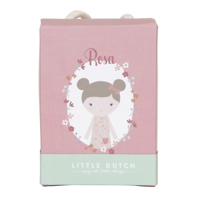 Little Dutch Kuschelpuppe Rosa 10 cm – weitere Produktansicht der kleinen Stoffpuppe für fantasievolle Rollenspiele ab 12 Monaten