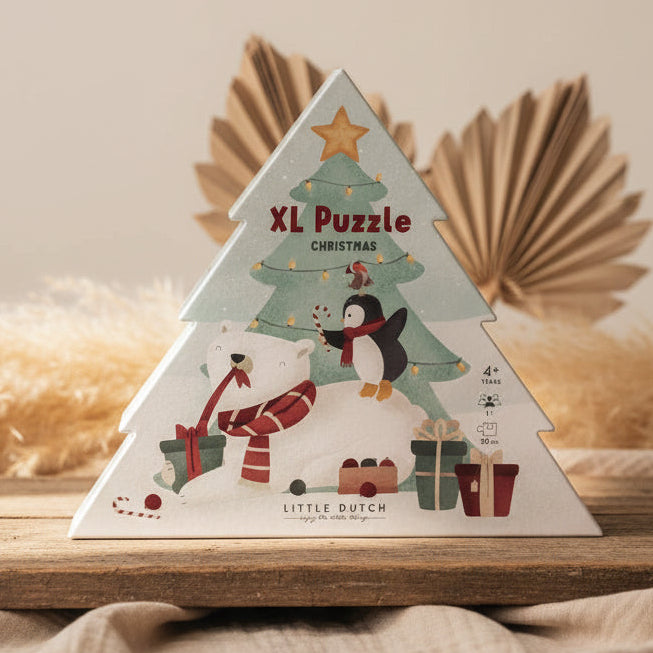 Weihnachtspuzzle XL LD4869 mit 35 Teilen – Weihnachtsbaum-Motiv ab 4 Jahren