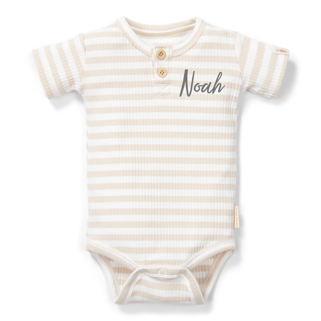 Little Dutch Kurzarmbody Stripe Sand/White – weitere Produktdarstellung