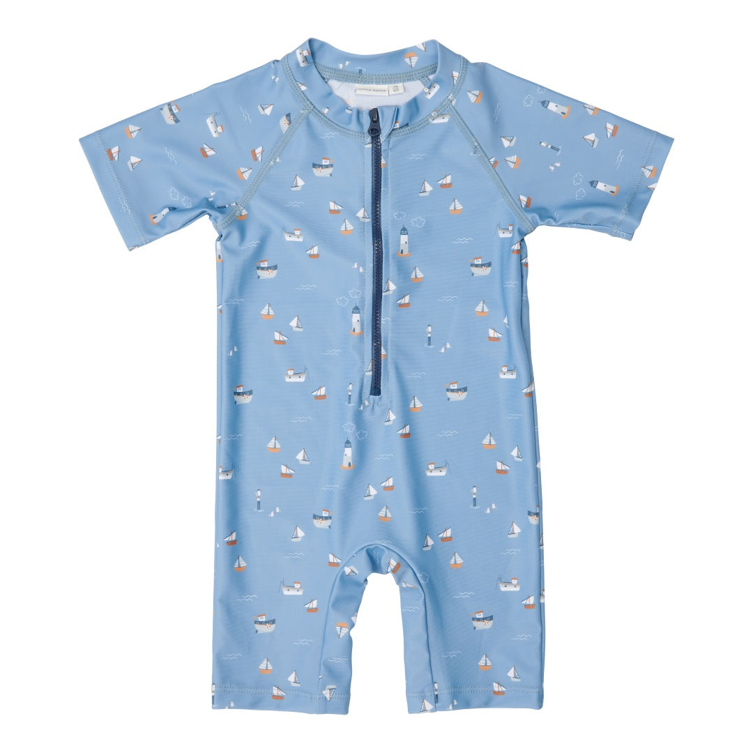 Little Dutch Badeanzug Sailors Bay Dark Blue Größe 62/68 – Vorderansicht
