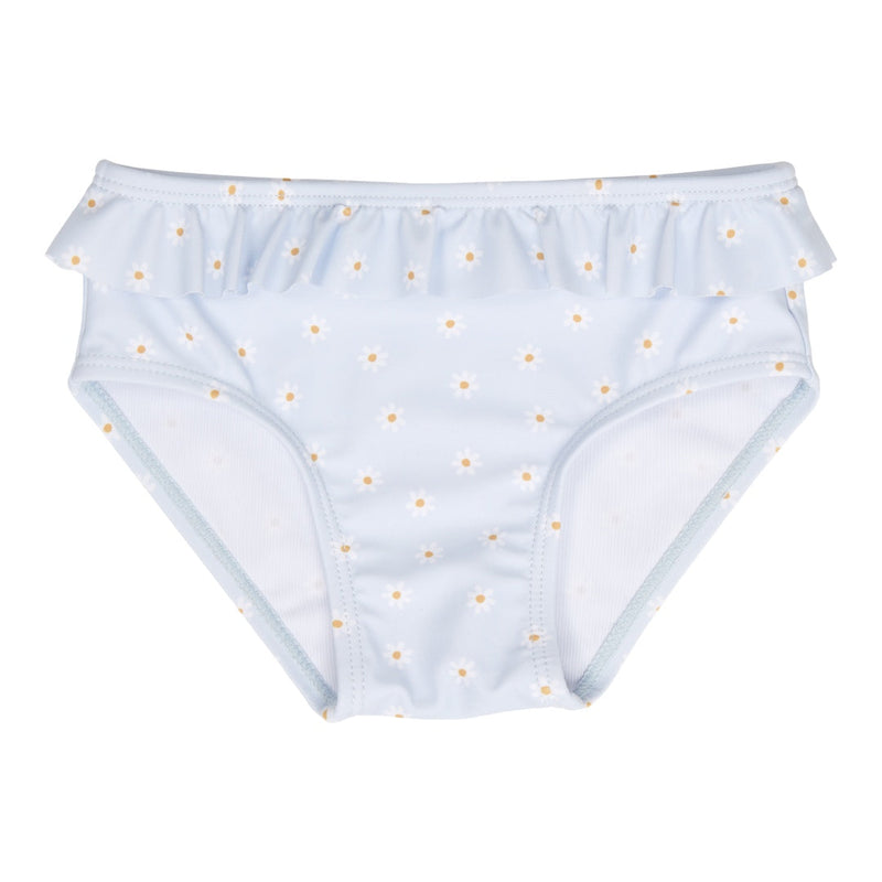 Bikini-Unterteil Daisies Blue von Little Dutch – hellblaue Badehose mit Rüschen