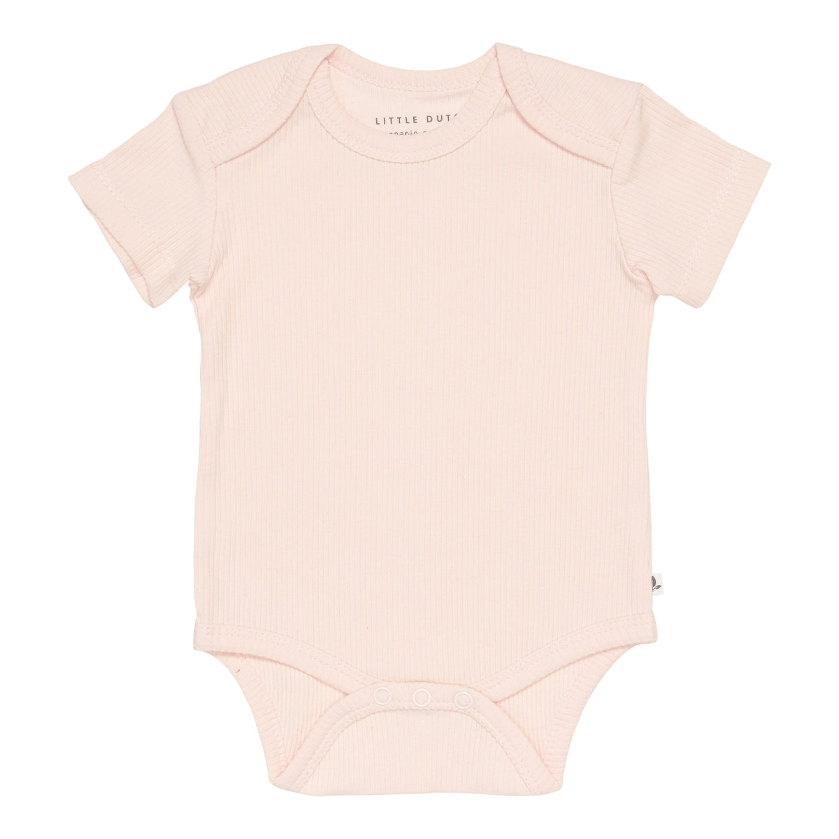 Kurzarm-Babybody von Little Dutch in Pink – quadratische Produktansicht