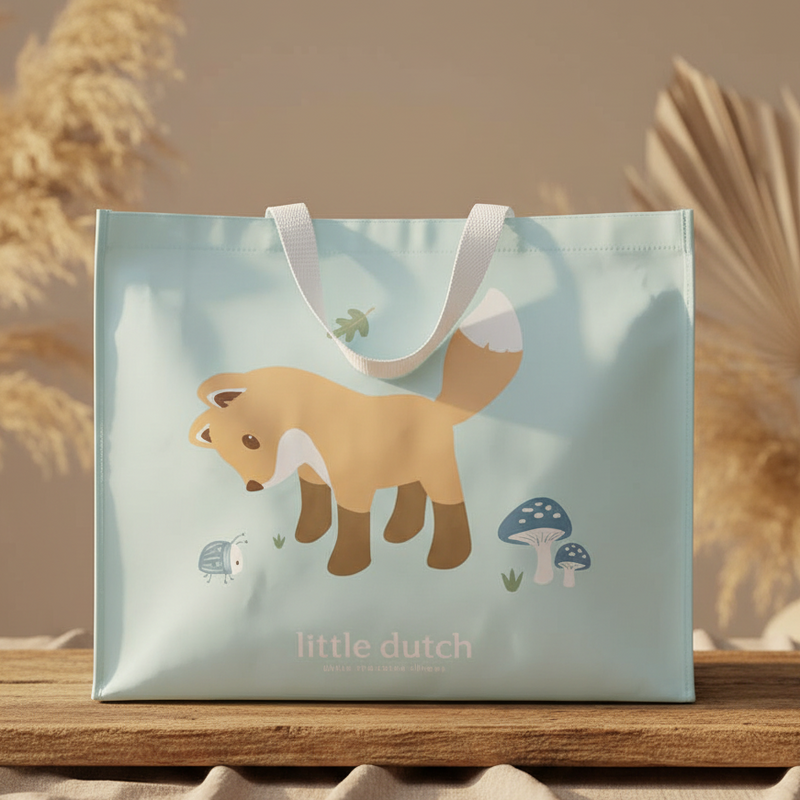 Forest Friends Shopper mit Waldmotiven – leichte Einkaufstasche ca. 44 × 38 cm