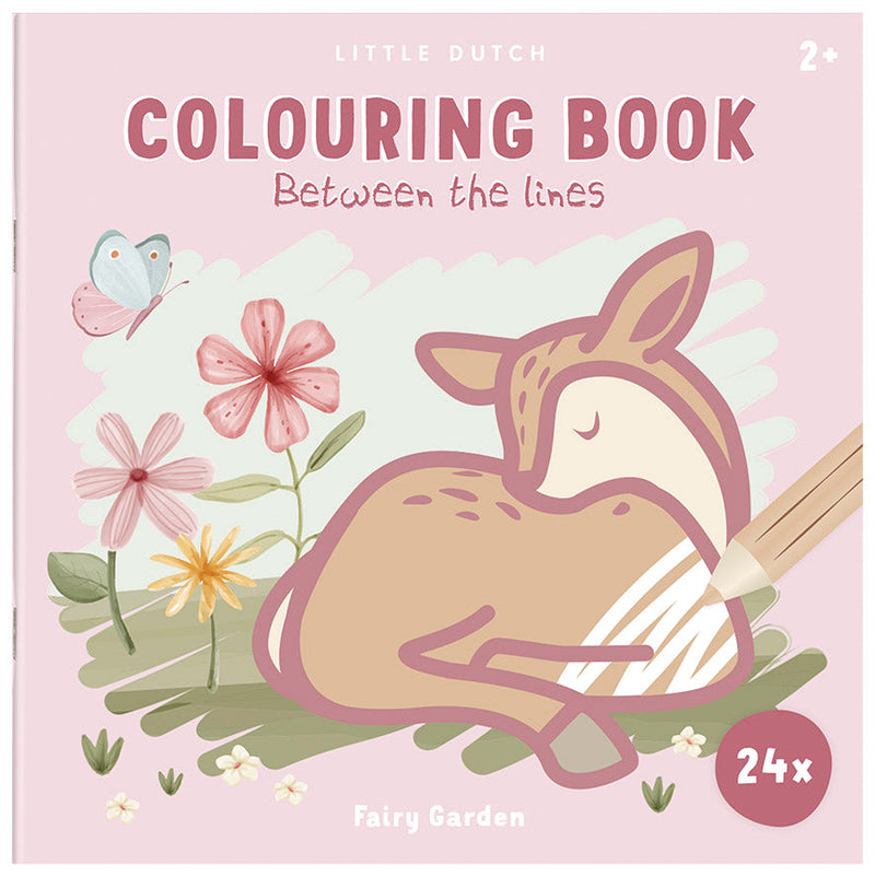 Little Dutch Malbuch Fairy Garden mit 24 Seiten und Relief-Konturen ab 2 Jahren