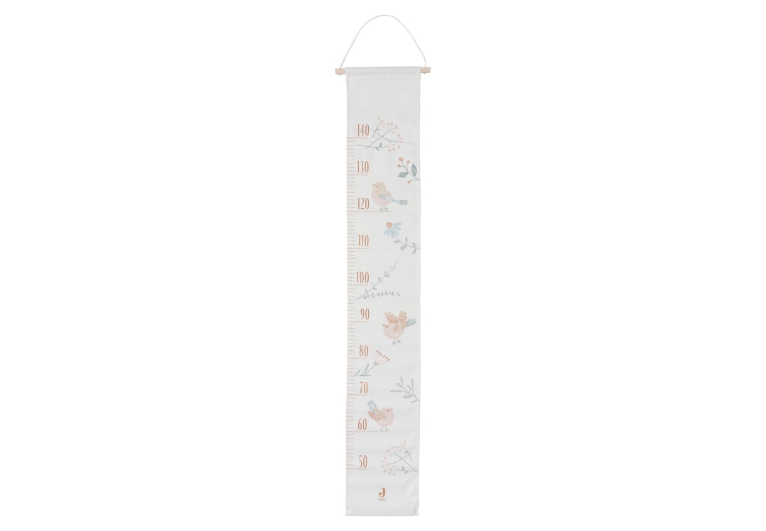 Jollein Messlatte Lovely Birds 120 cm mit Vogelmotiven