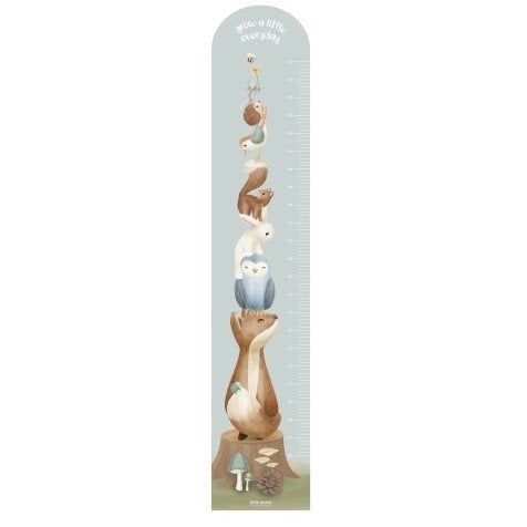 Messlatte Wandaufkleber Forest Friends von Little Dutch – 142 cm hoher Vinyl-Sticker