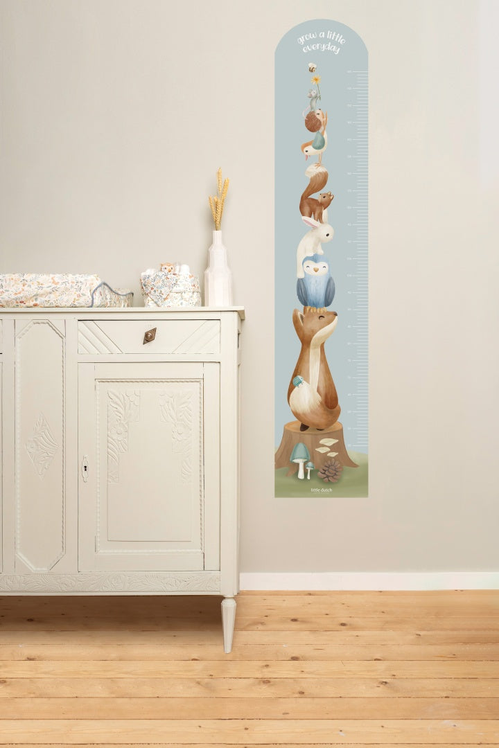 Forest Friends Kindermesslatte von Little Dutch – selbstklebender Wandsticker fürs Kinderzimmer