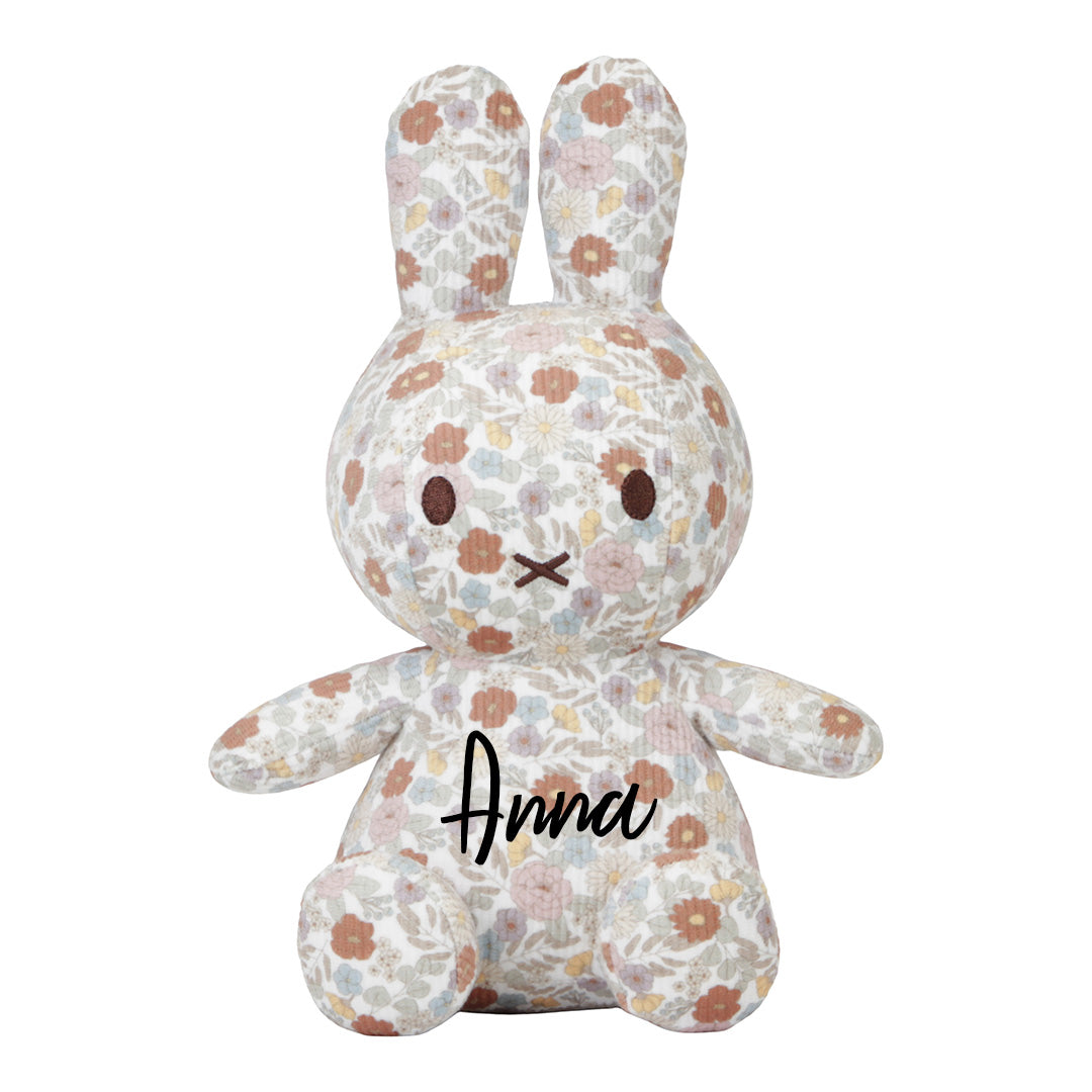 Miffy Kuscheltier Vintage Little Flowers 35 cm – Detailansicht im floralen Design