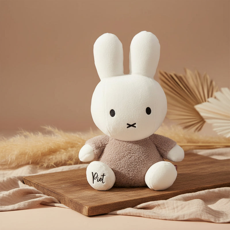 Personalisierte Miffy Fluffy Taupe 35 cm mit Namen
