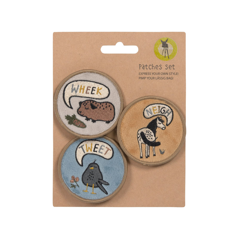 Lässig Happy Prints Patches im 3er-Set für Schulranzen und Taschen