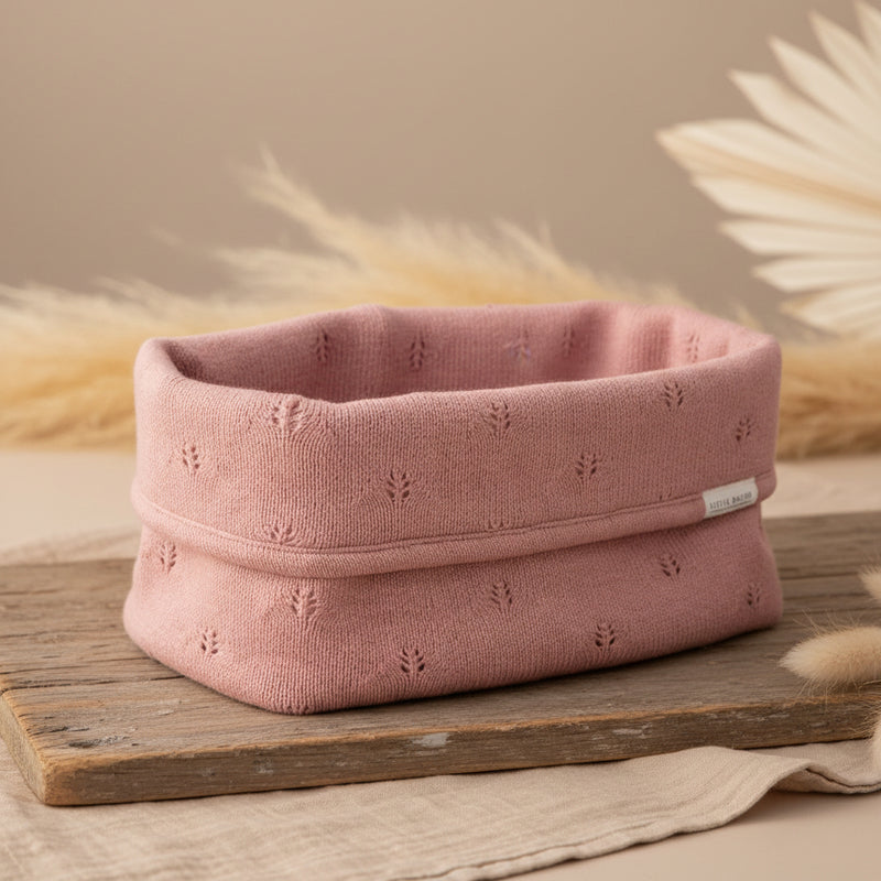 Little Dutch Pflegekörbchen Pure Pink Blush groß aus Bio-Baumwolle