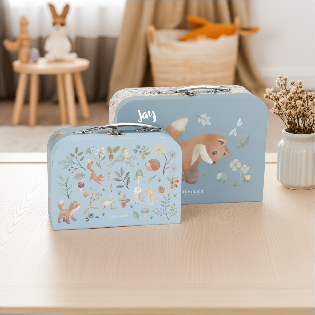 Personalisierter Koffer für Baby-Erinnerungen im Kinderzimmer