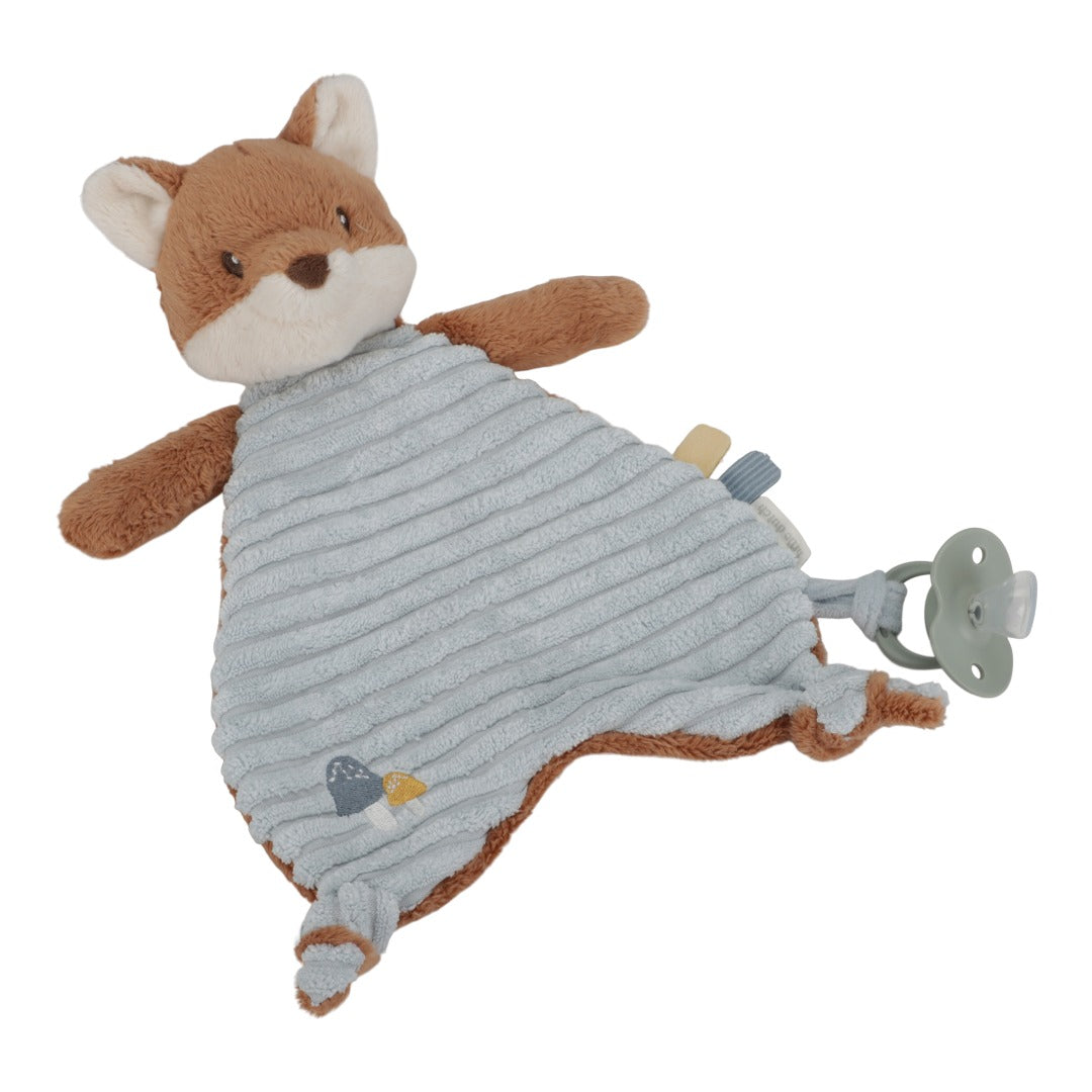 Little Dutch Schnuffeltuch Fuchs Forest Friends – weiches Schmusetuch zum Kuscheln und Trösten mit Knoten und Schnullerhalter