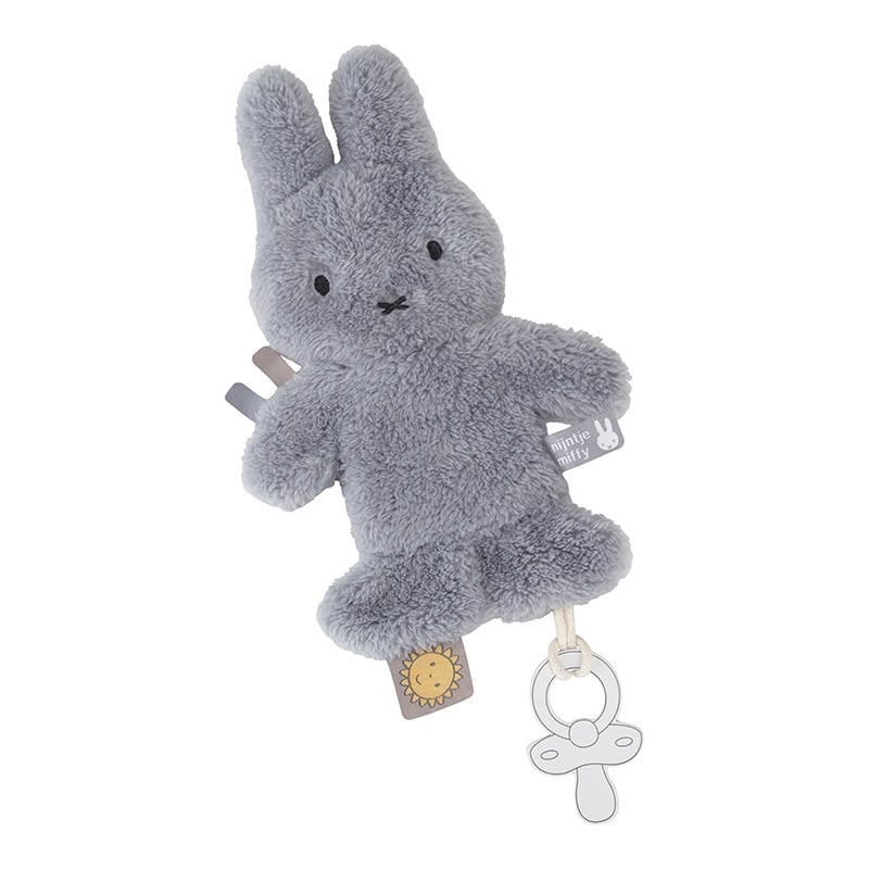 Miffy Schnullertuch Fluffy Blue von Tiamo – weiches Kuschel- und Schnullertuch