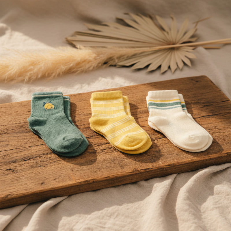 Little Dutch Socken 3er-Set Forest Friends in Größe 23–26 mit drei unterschiedlichen Kindersocken-Designs