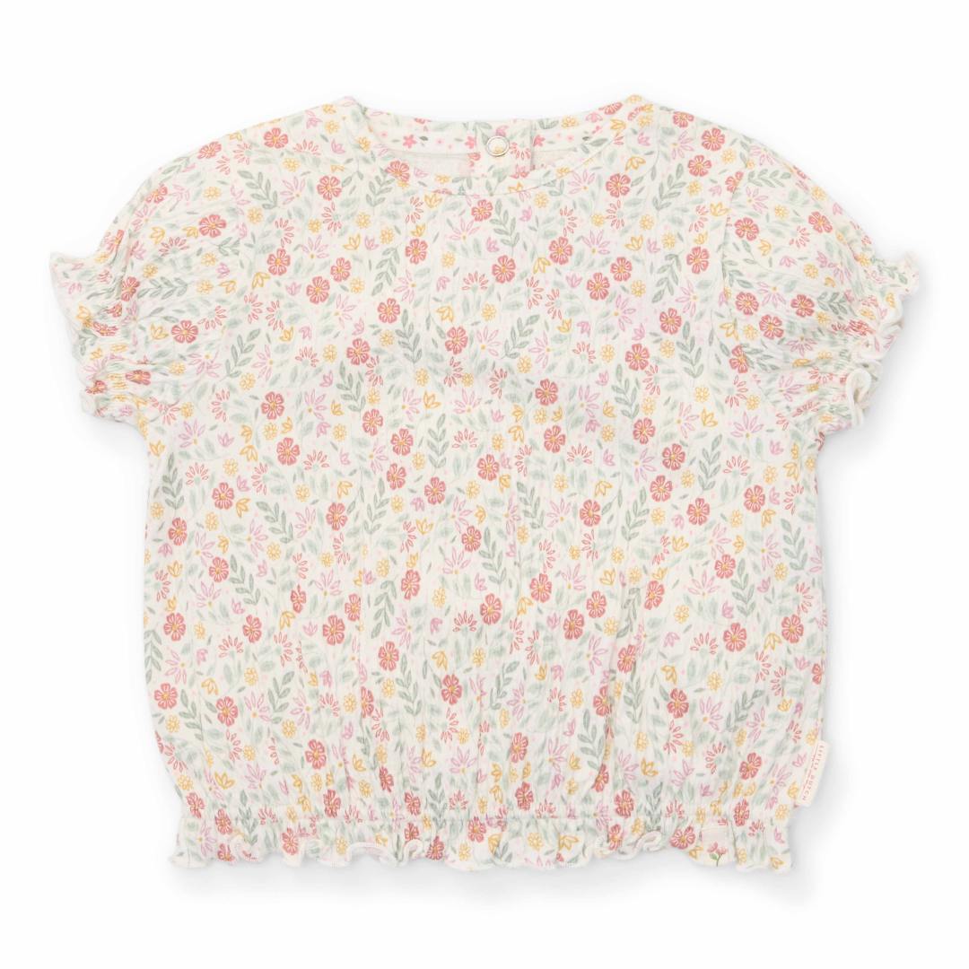 Little Dutch Kurzarm-T-Shirt Fairy Garden Flower mit Rüschen für Babys und Kinder