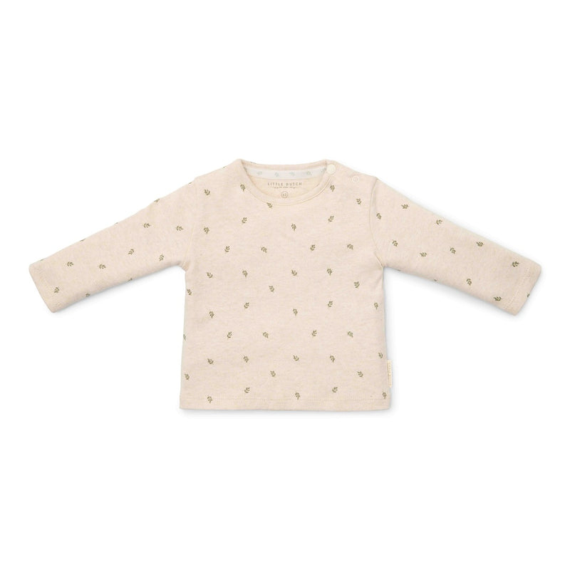 Little Dutch Langarmshirt Green Leaves Little Farm – Bio-Baumwolle, Größen 44 bis 74