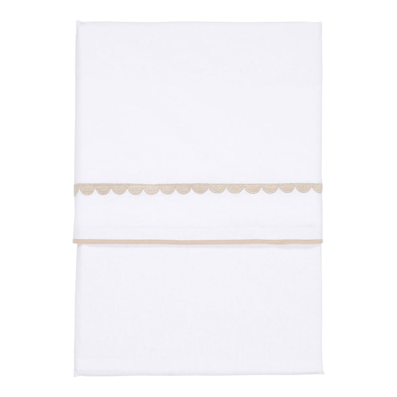 Little Dutch Kinderbettlaken Beige Rounded bestickt 110 x 140 cm