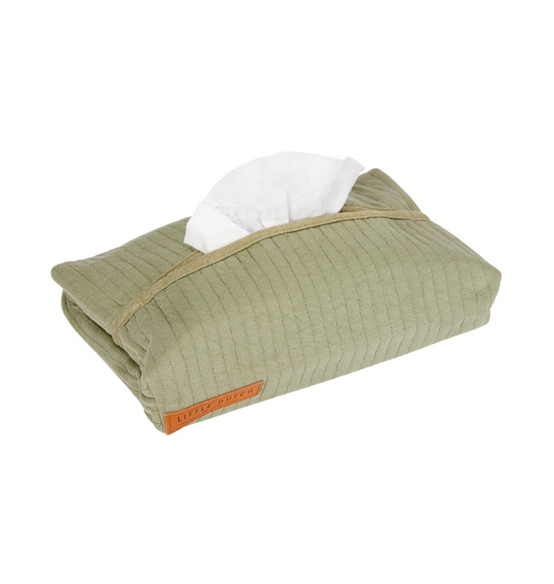 Feuchttücherbezug Pure Olive von Little Dutch