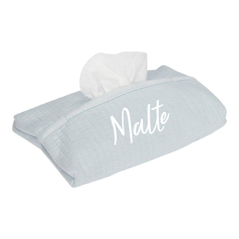 Feuchttücherbezug Pure Soft Blue personalisierbar