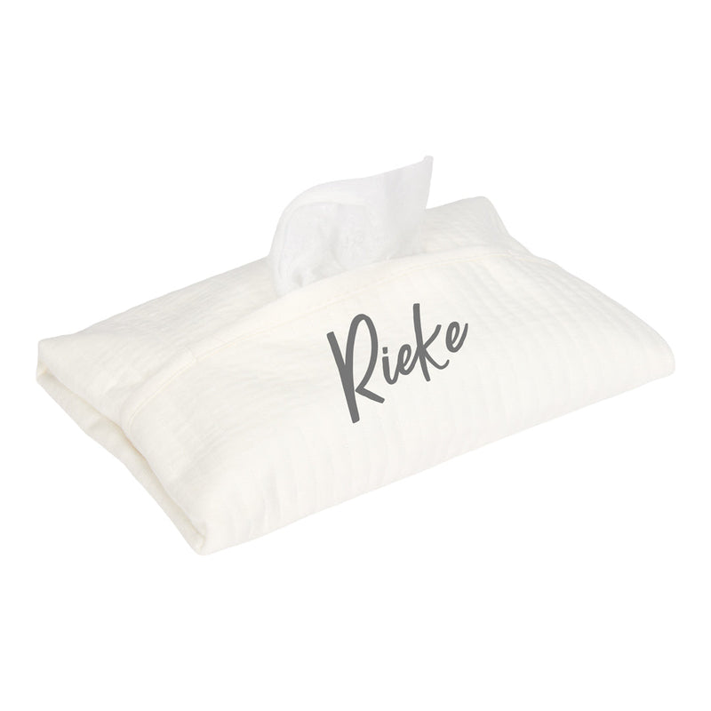 Little Dutch Feuchttücherbezug Pure Soft White personalisiert mit Name