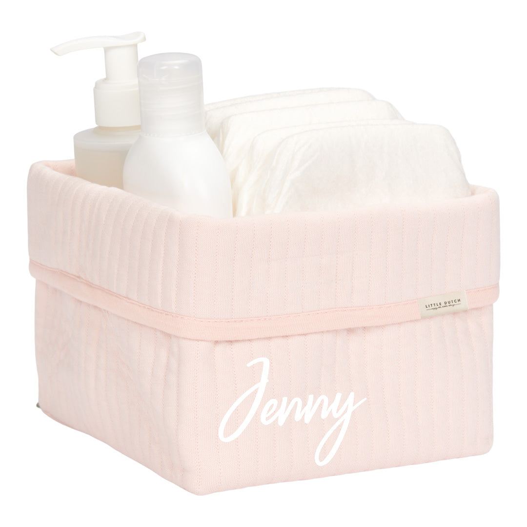 Little Dutch Pflegekörbchen Pure Soft Pink 15 × 15 × 15 cm