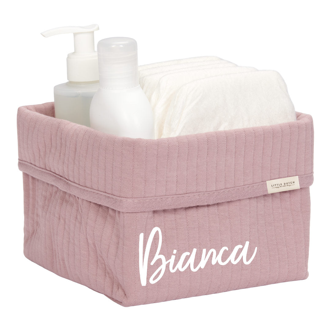 Little Dutch Pflegekörbchen Pure Mauve klein – personalisierbar