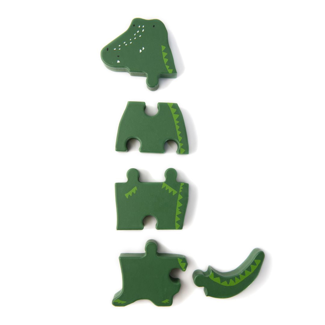 Trixie Holzpuzzle Herr Krokodil mit zehn Puzzleteilen