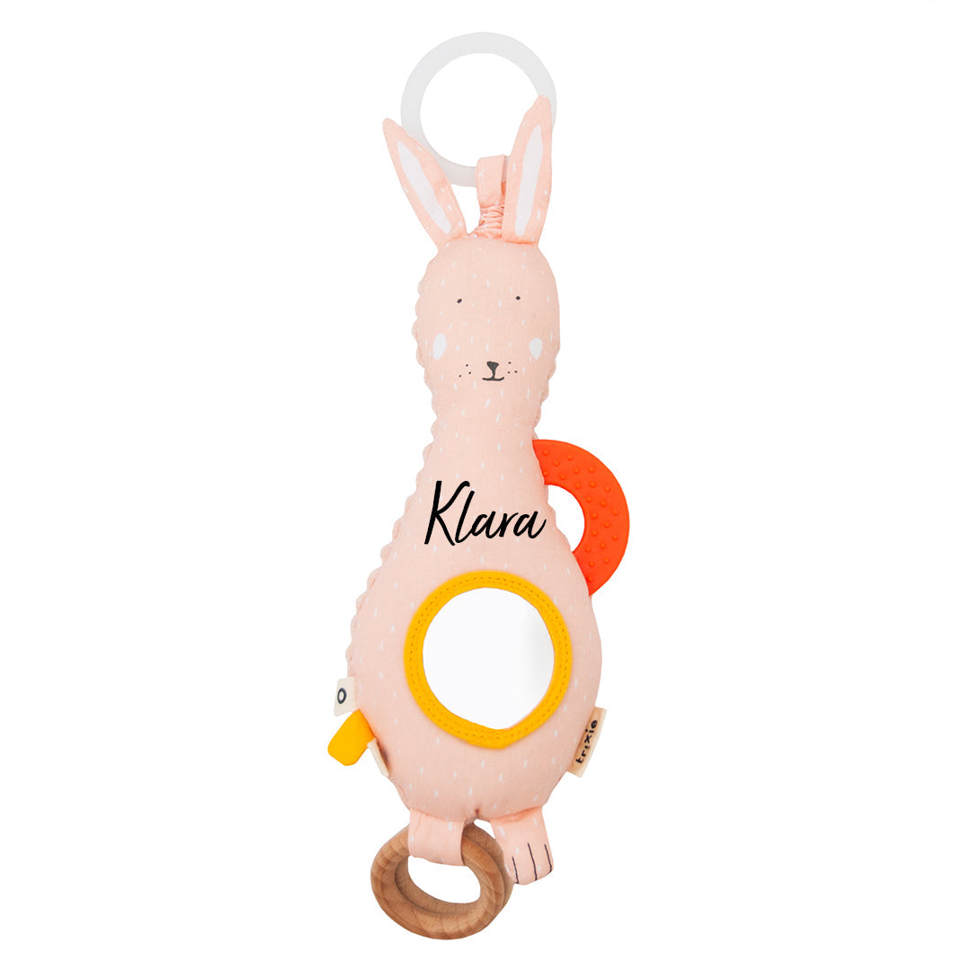 Trixie Aktivitätsspielzeug Frau Hase mit Spiegel und Ring – personalisierbar