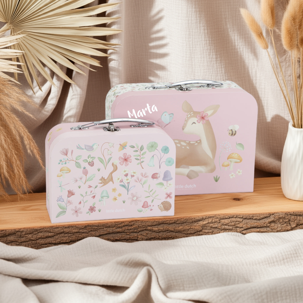 Little Dutch Kofferset Fairy Garden Rosa – personalisierbar ab 2 Jahren