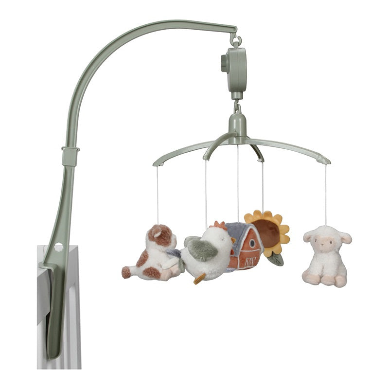 Musik-Mobile Little Farm mit Bauernhof-Figuren für Babybett oder Laufstall