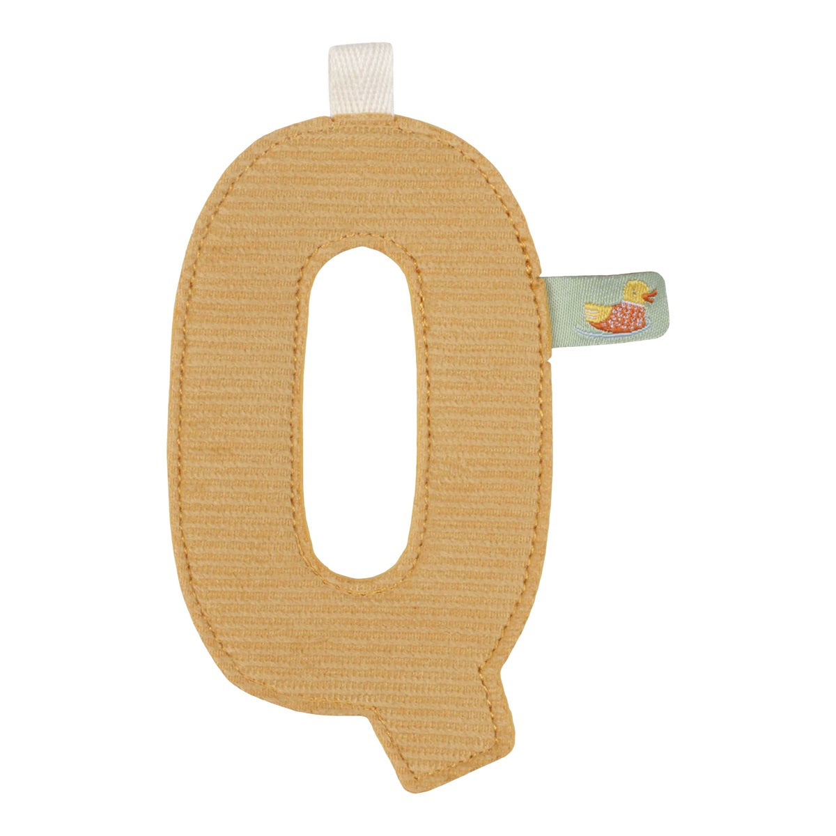 Little Dutch Girlanden-Buchstabe Q in Ocker – einzelnes Stoffelement