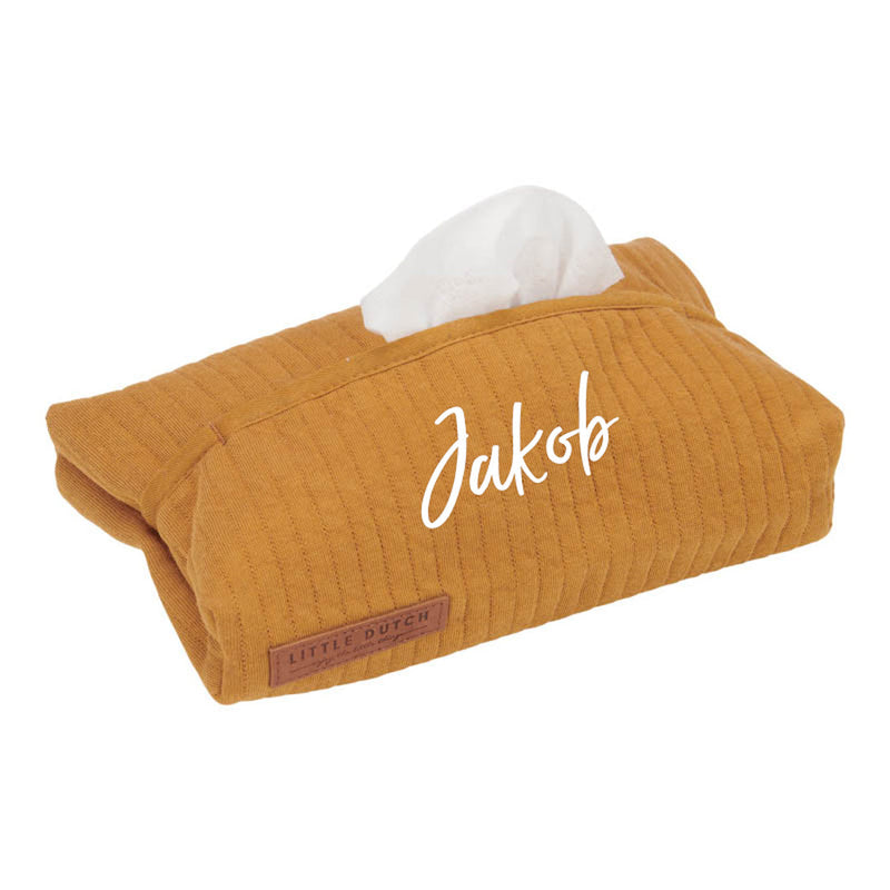 Little Dutch Feuchttücherbezug Pure Ocker Spice personalisierbar