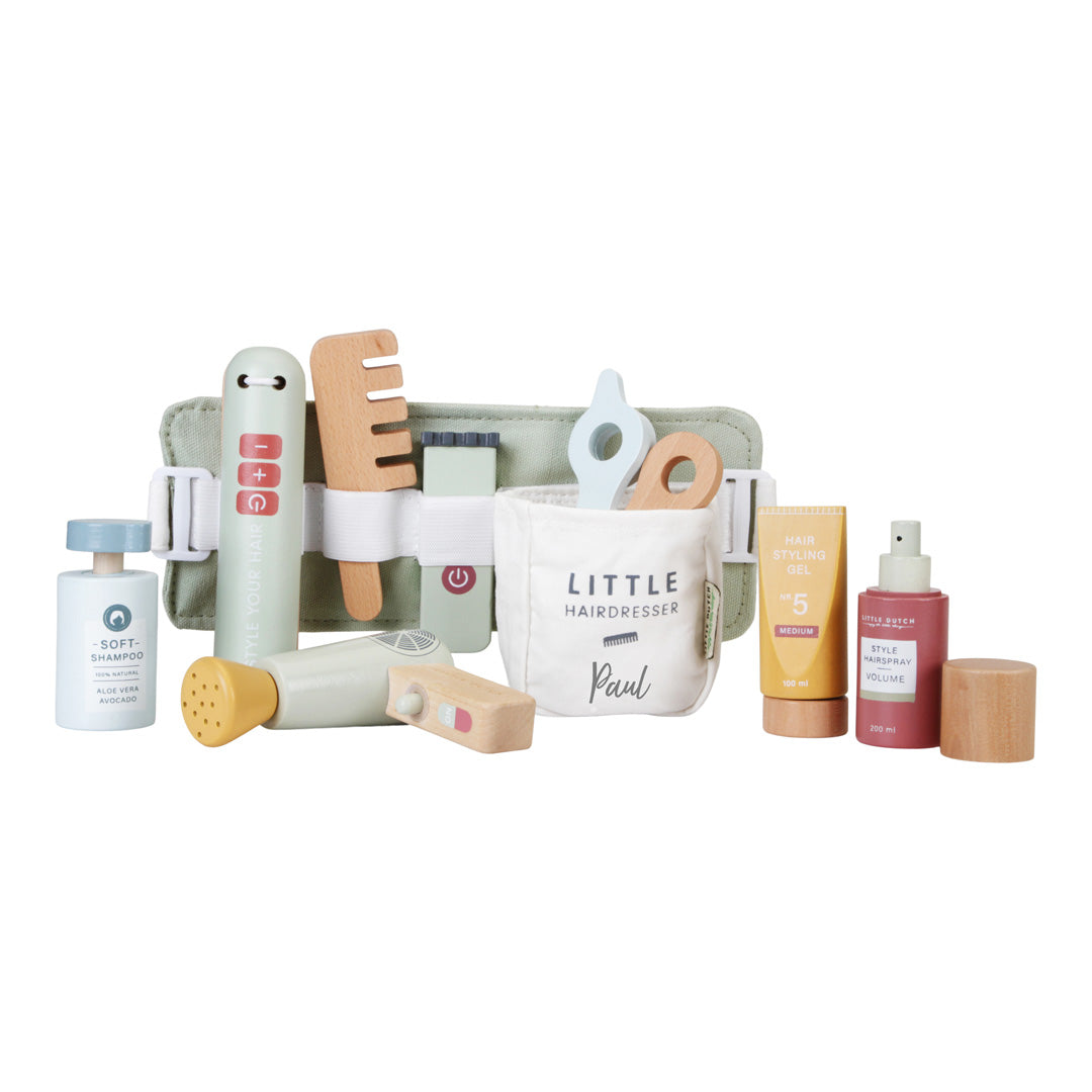 Little Dutch Holz-Friseurset LD7066 – Zubehör für kreatives Rollenspiel ab 3 Jahren