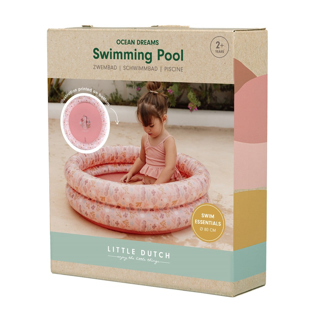 Verpackung des Ocean Dreams Pink Planschbeckens mit 80 cm Durchmesser