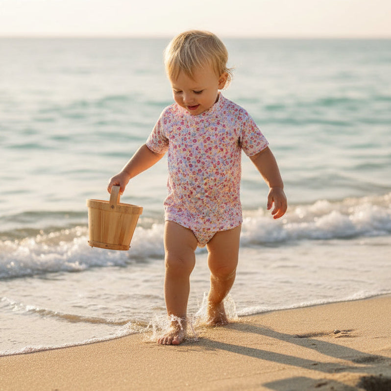 Kurzärmliges Little Dutch Badeshirt Summer Flowers in Größe 62/68 – Produktansicht