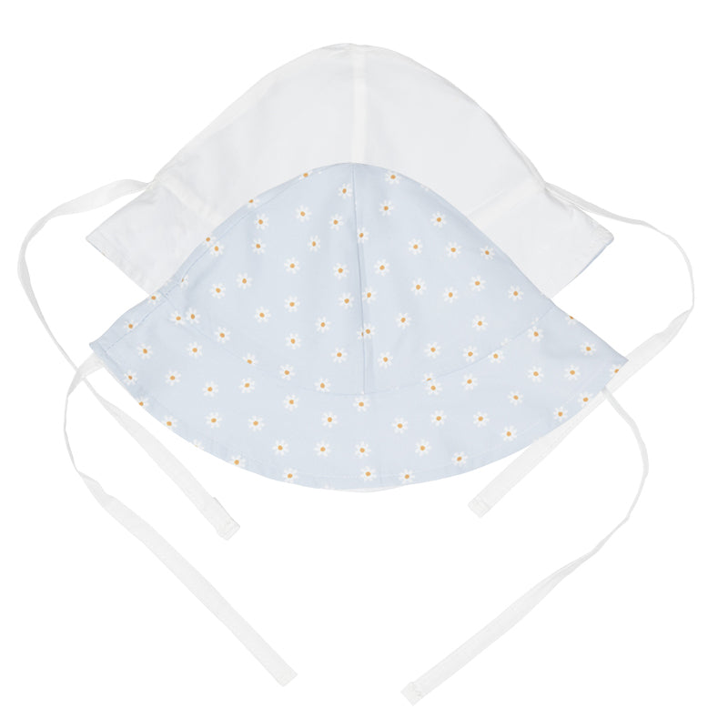 Little Dutch wendbarer Sonnenhut Daisies Blue und Weiß, Größe 2