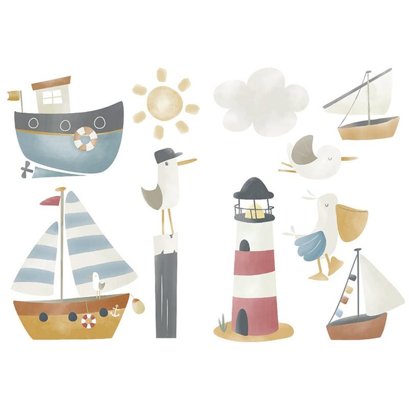 Little Dutch Wandsticker Sailors Bay mit maritimen Motiven